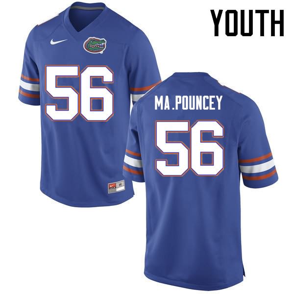 Youth NCAA Florida Gators Maurkice Pouncey #56 Stitched Authentic Nike Blue College Football Jersey TKN4065CX